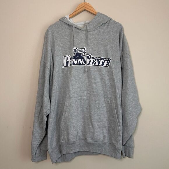 Big Ball Sports Gray Penn State Big 10 Hoodie Sweatshirt Size Men's 2XL - Picture 1 of 5